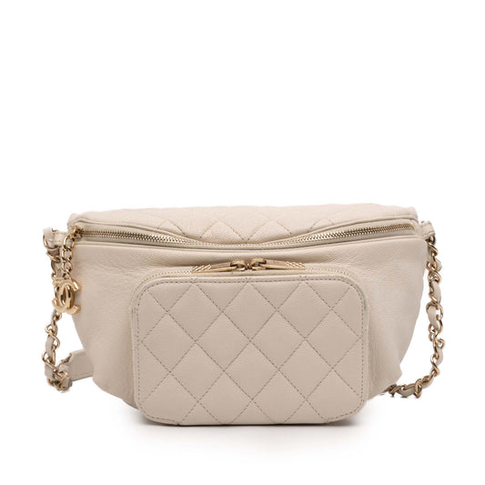 Chanel Quilted Caviar Business Affinity Belt Bag