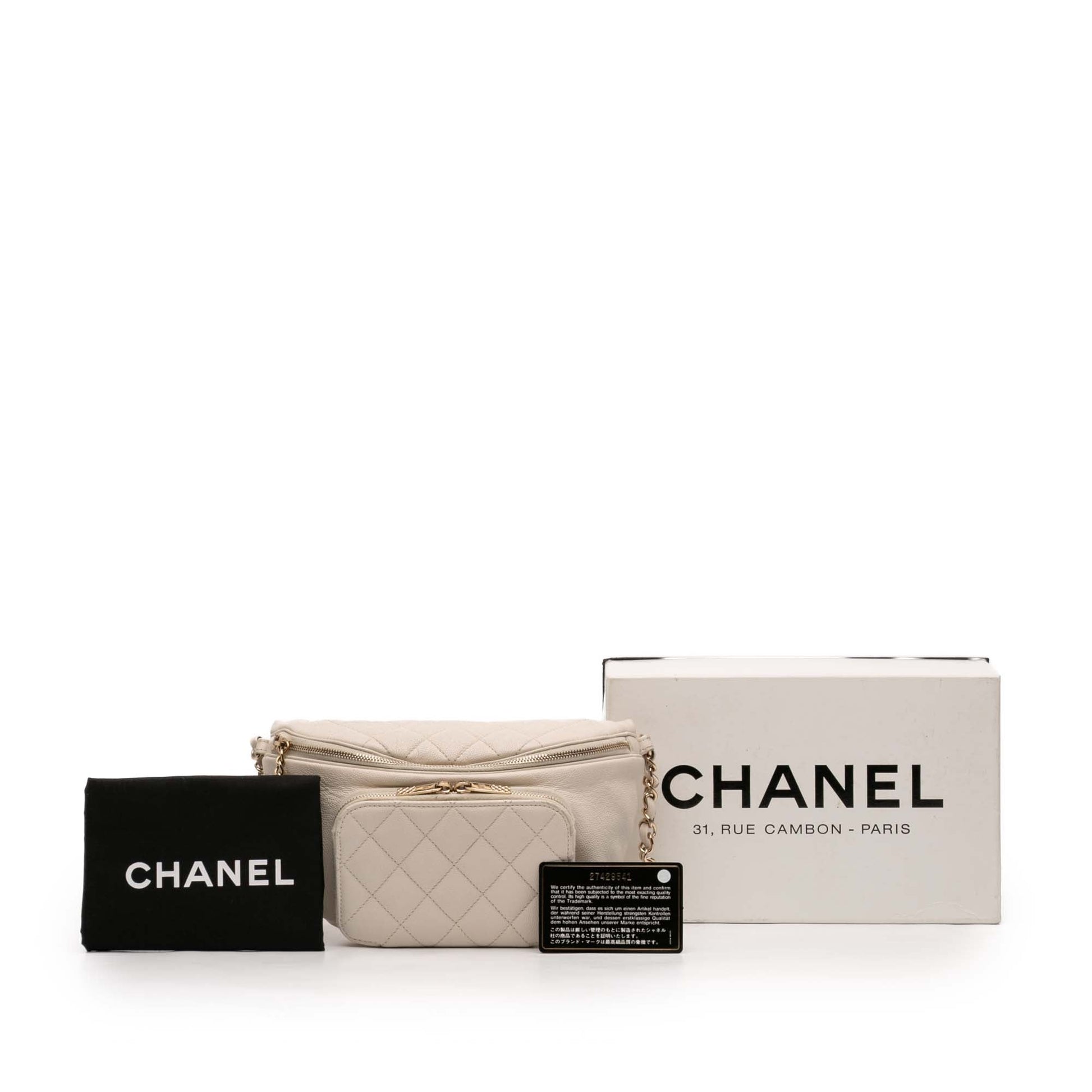Chanel Quilted Caviar Business Affinity Belt Bag