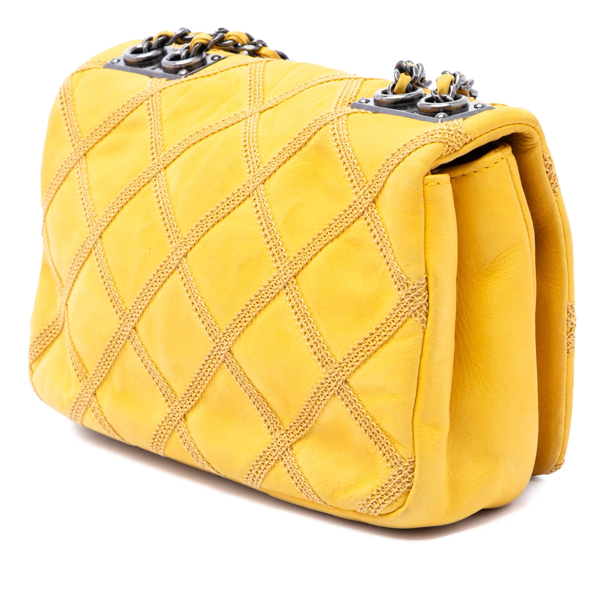 Chanel CC Iridescent Calfskin Diamond Stitch Flap