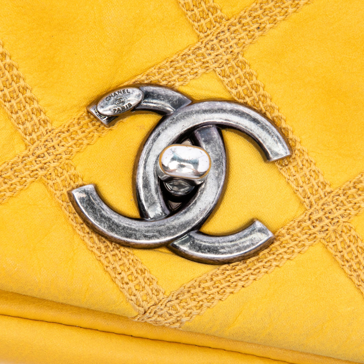 Chanel CC Iridescent Calfskin Diamond Stitch Flap