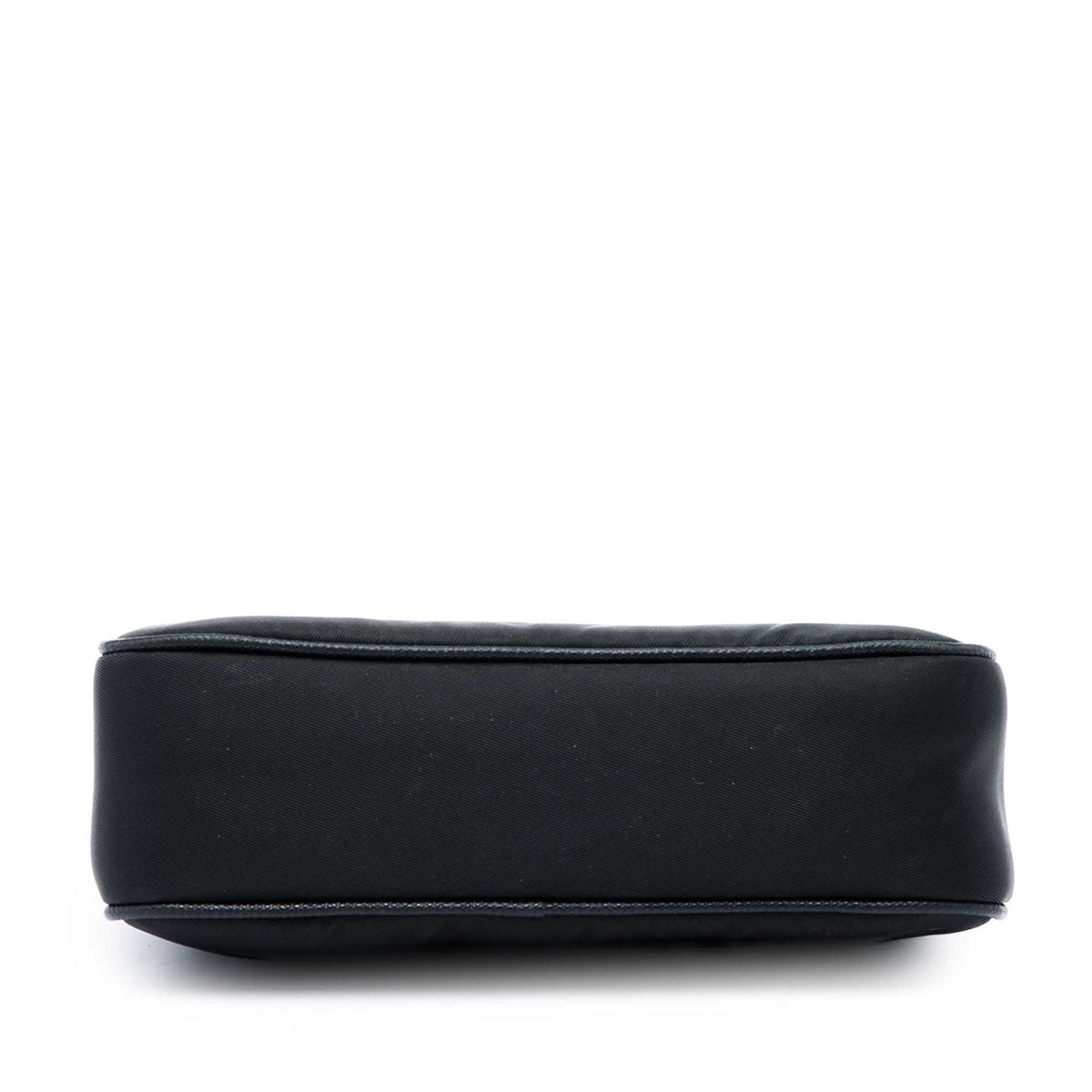 Prada Mini Saffiano Trimmed Tessuto Re Edition 2005 Satchel — Black