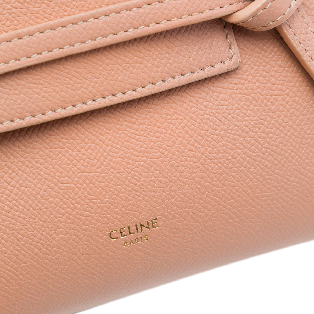 Celine Pico Grained Calfskin Belt Bag — Brown