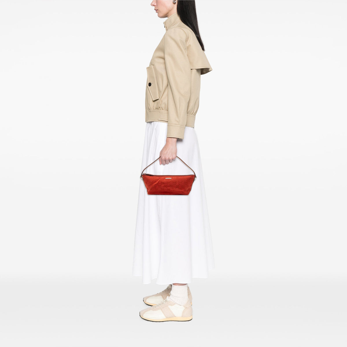 Gucci GG Canvas Boat — Red