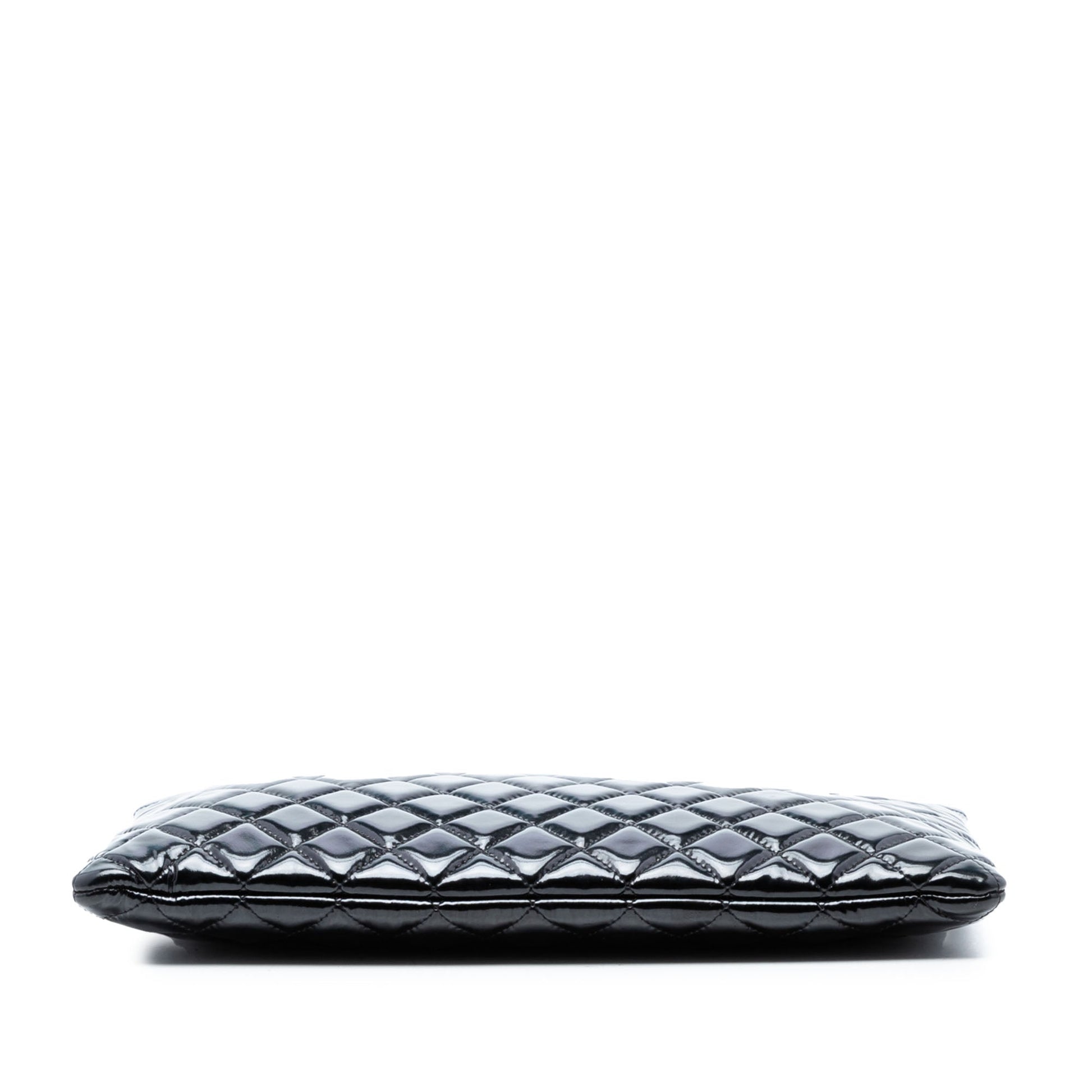 Chanel Large Quilted Patent O Case Clutch