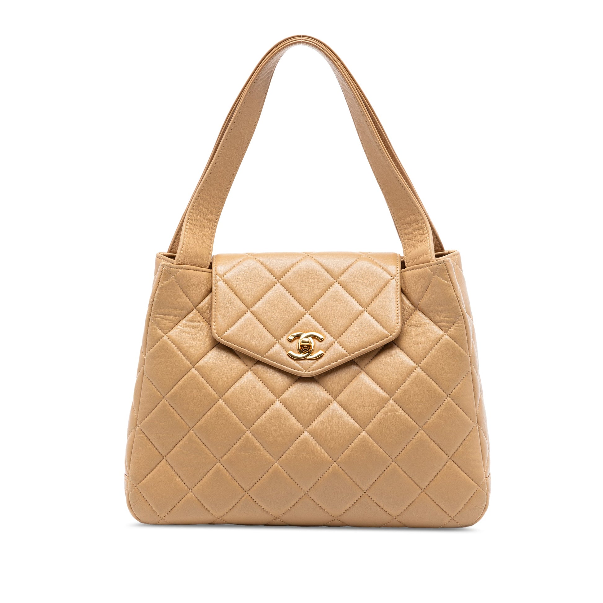 Chanel CC Quilted Lambskin Top Handle Flap