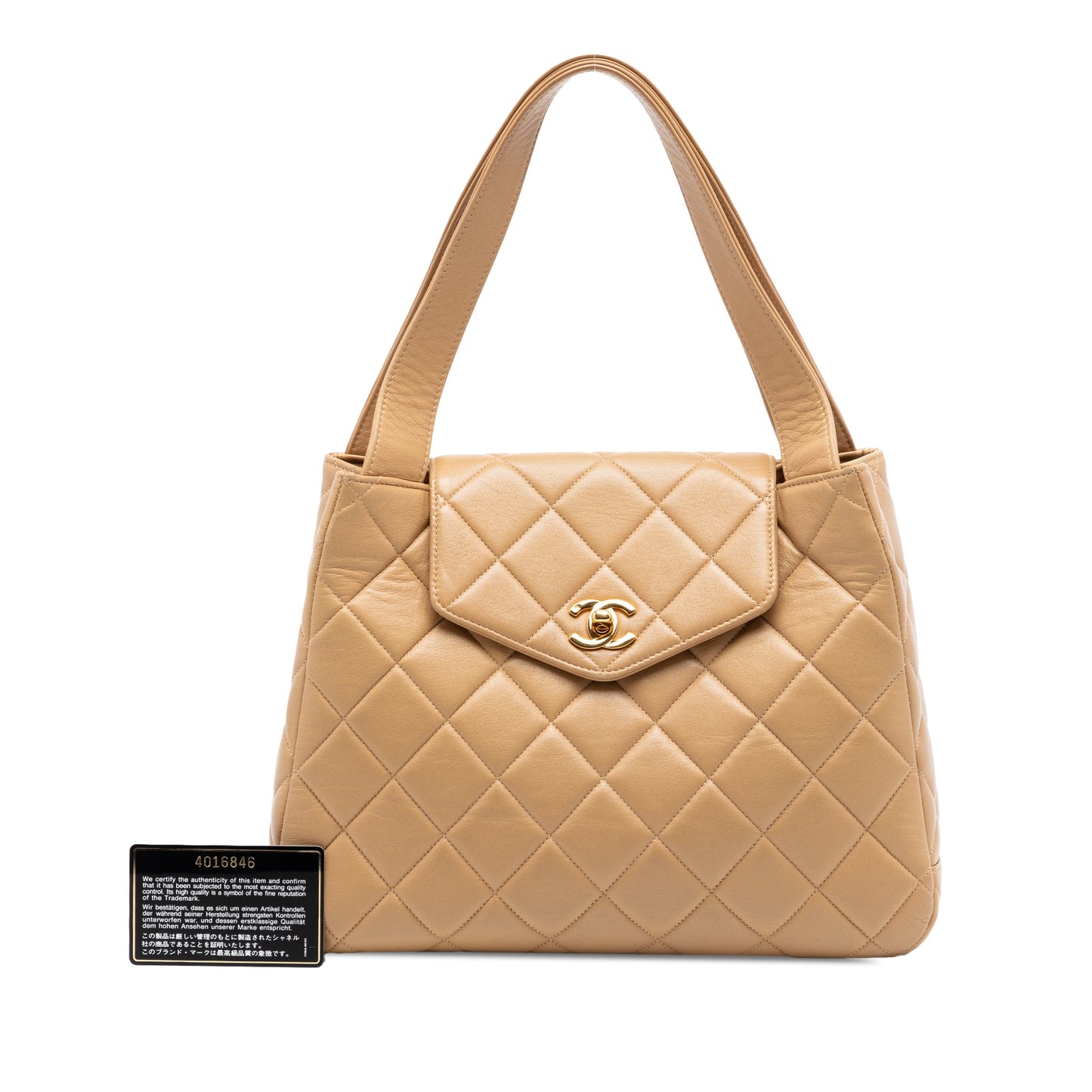 Chanel CC Quilted Lambskin Top Handle Flap