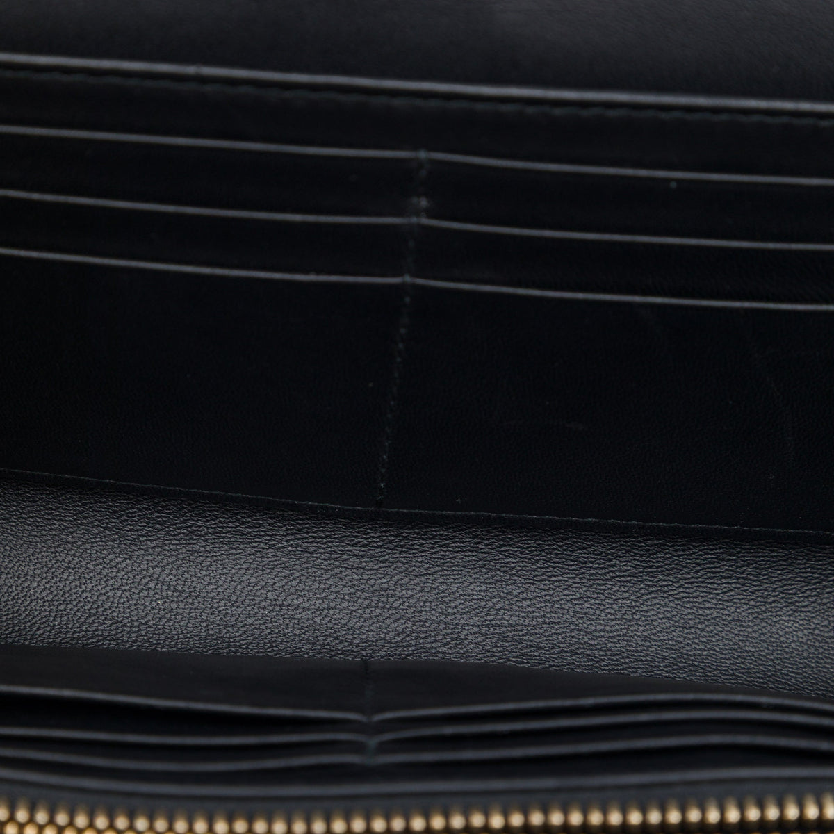 Dior Leather Sequin Diorama Wallet On Chain — Black