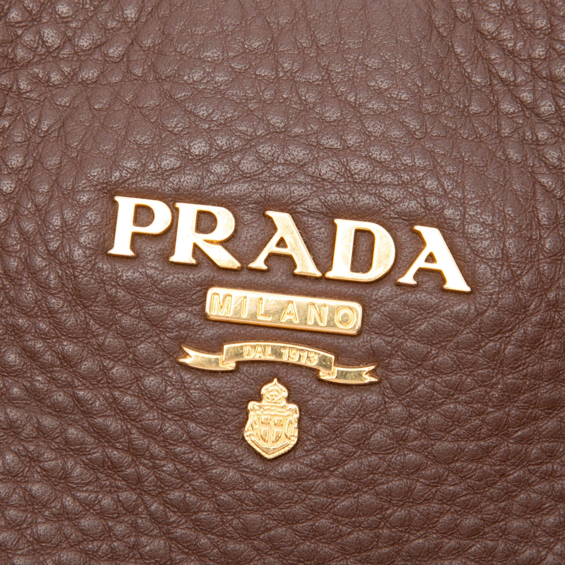 Prada Vitello Daino Side Zip Shopper Tote