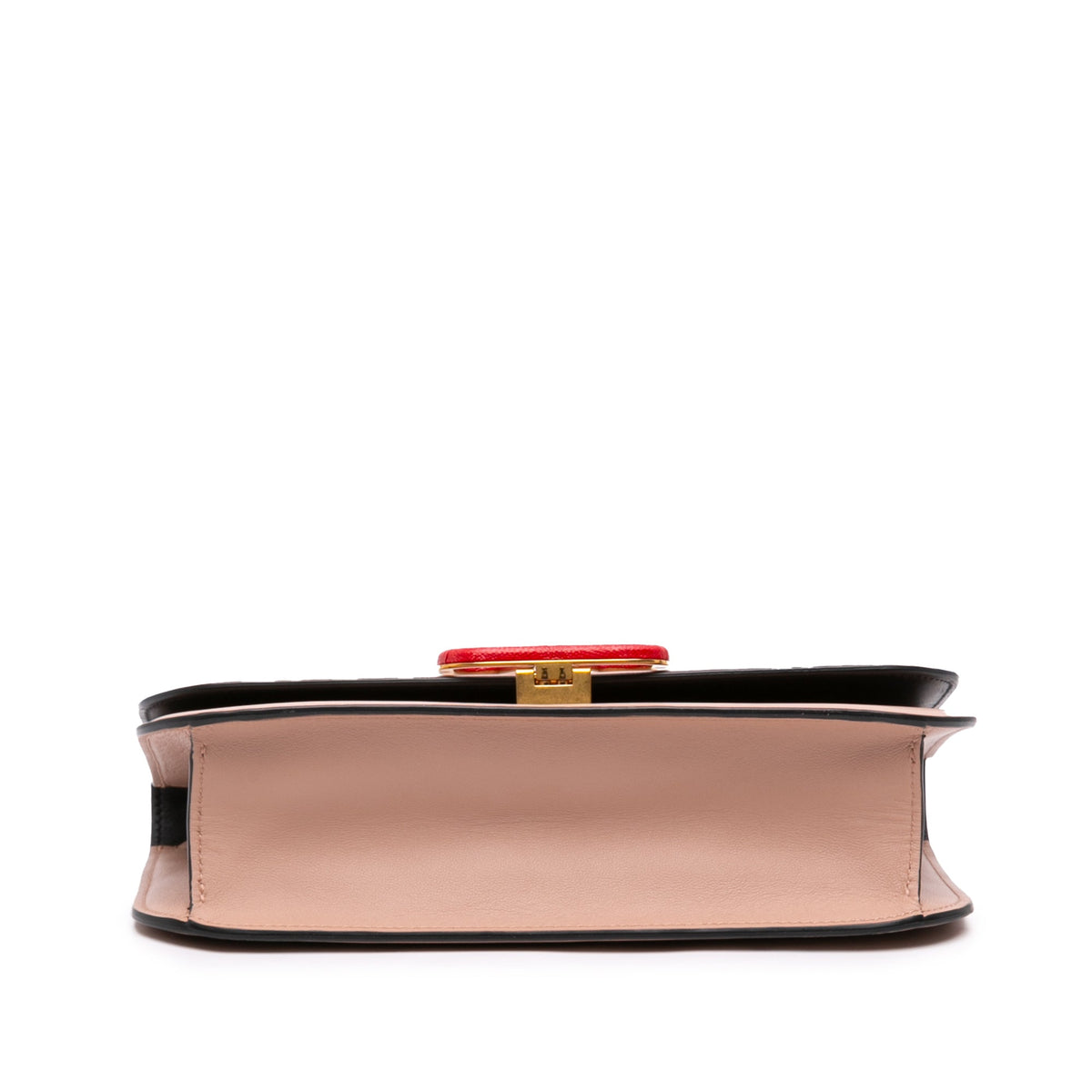 Valentino Medium Leather VLock Shoulder Bag — Brown