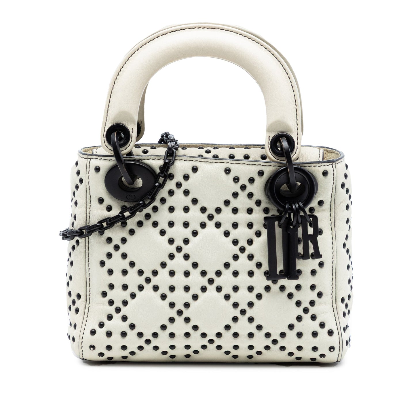 Dior Mini Lambskin Cannage Studded Supple Lady Dior
