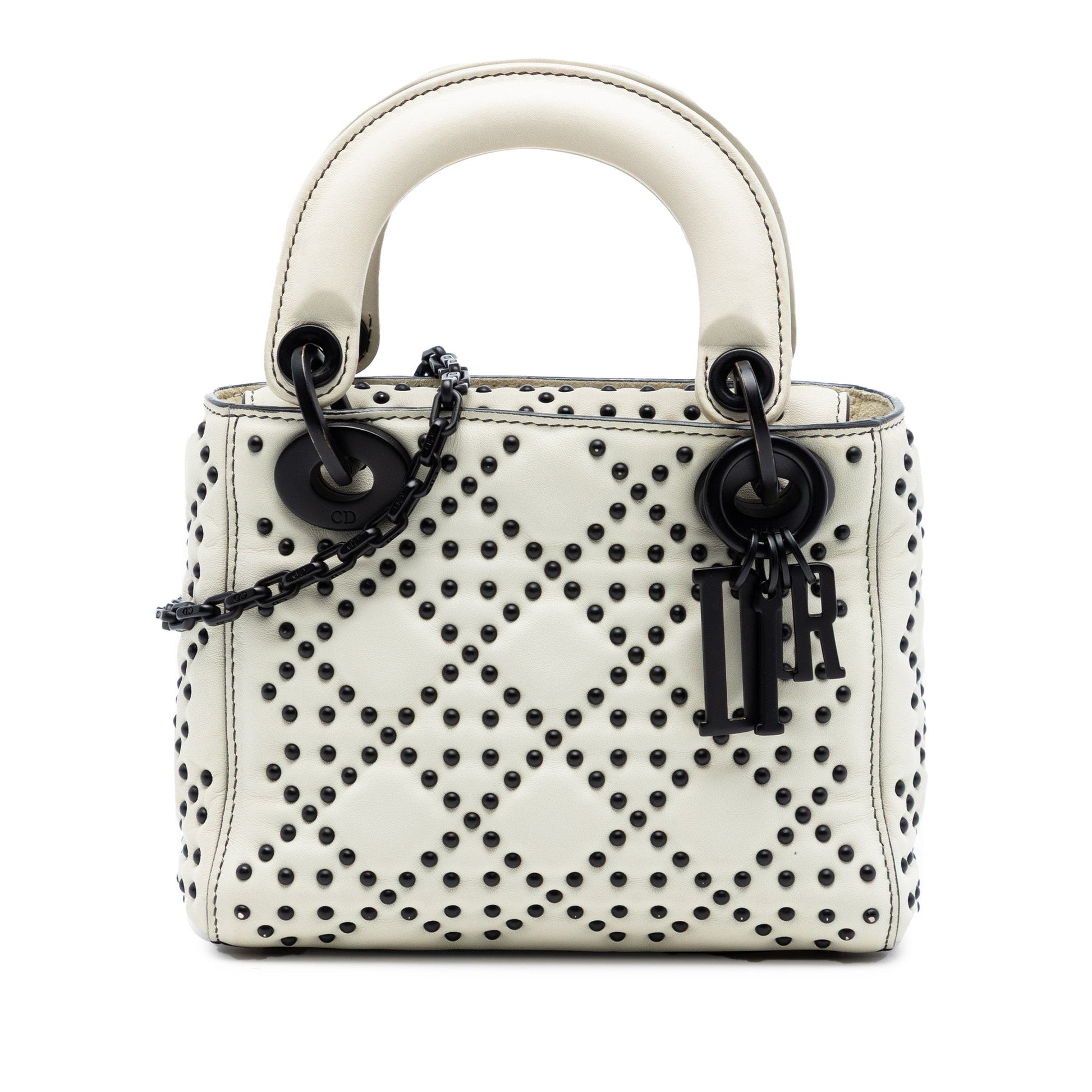 Dior Mini Lambskin Cannage Studded Supple Lady Dior