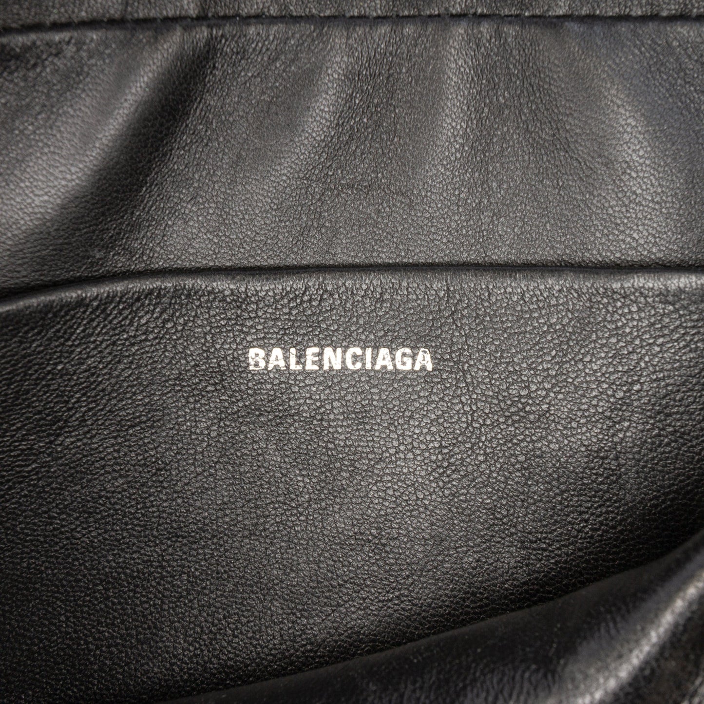 Balenciaga Croc Embossed Leather Wristlet Clutch