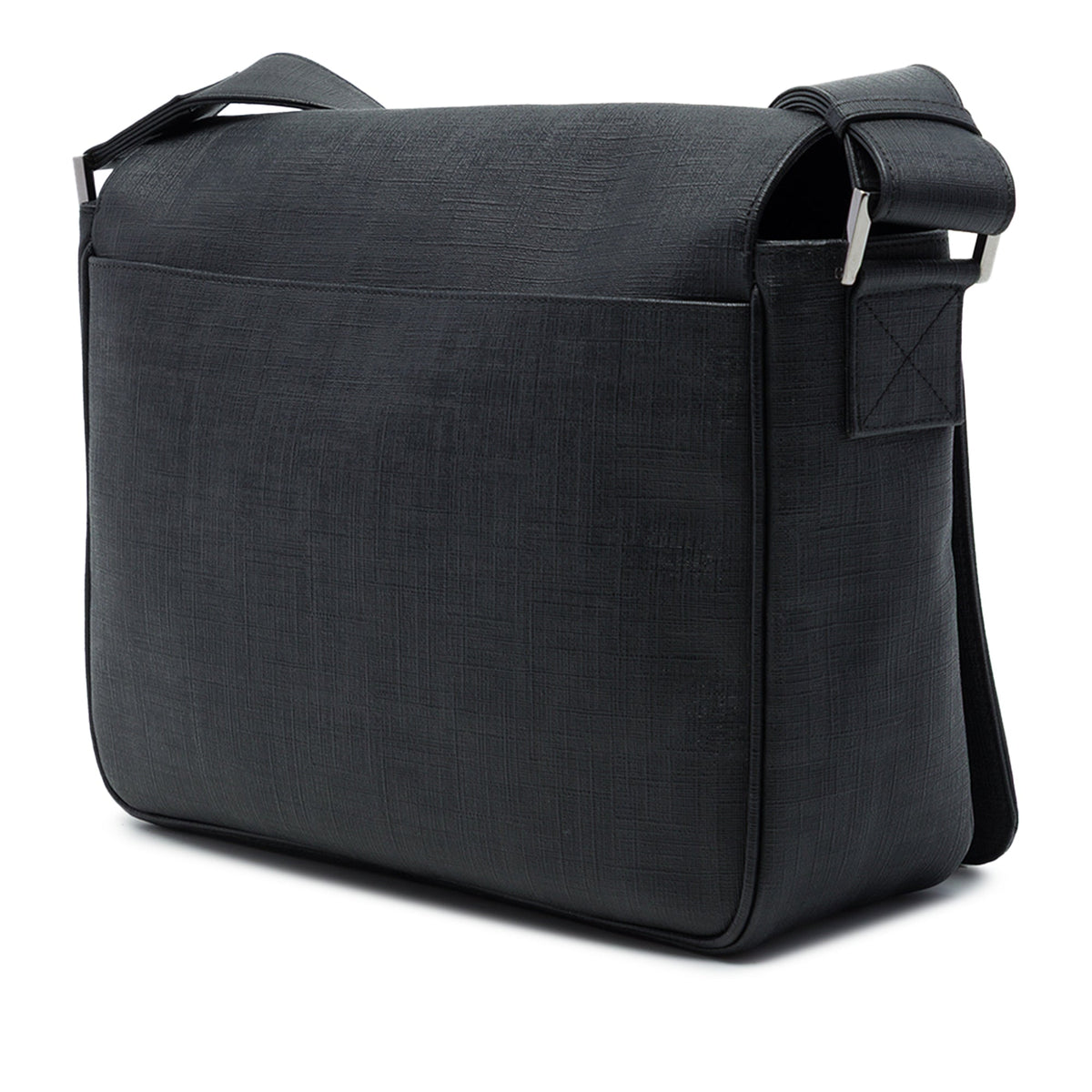 Fendi Zucca Spalmati Flap Crossbody — Black