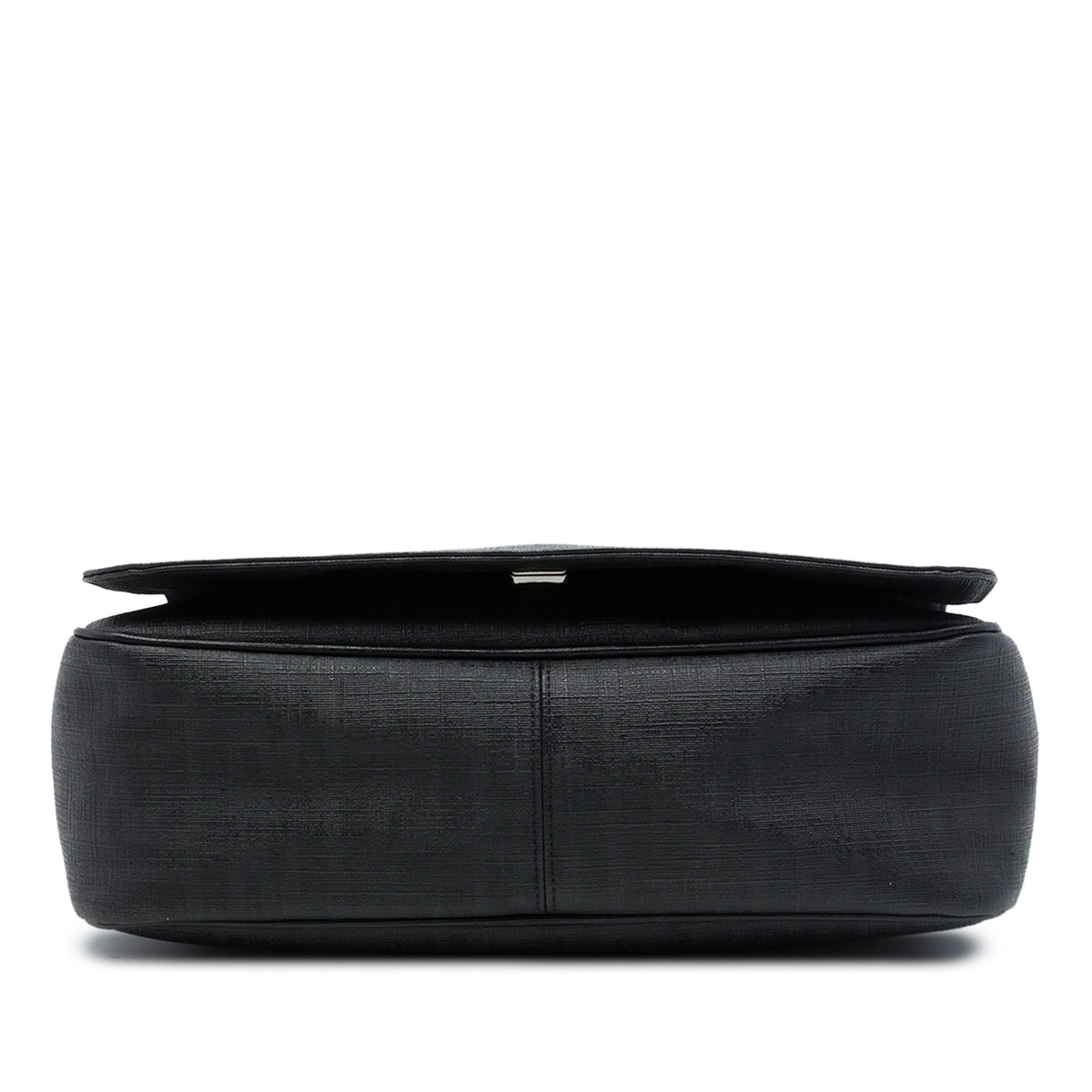 Fendi Zucca Spalmati Flap Crossbody — Black