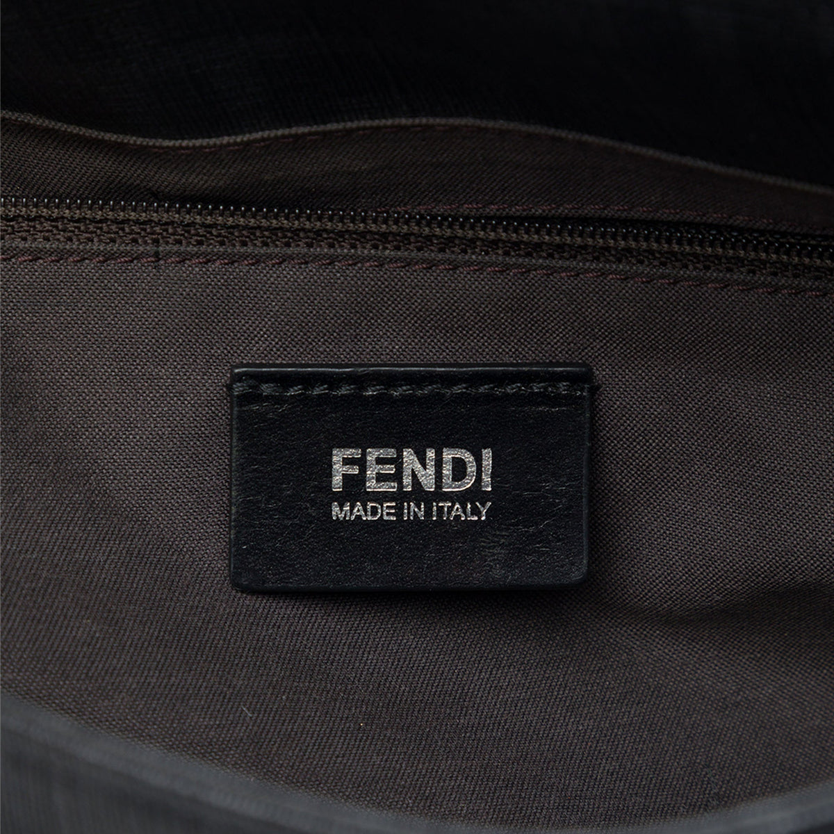 Fendi Zucca Spalmati Flap Crossbody — Black