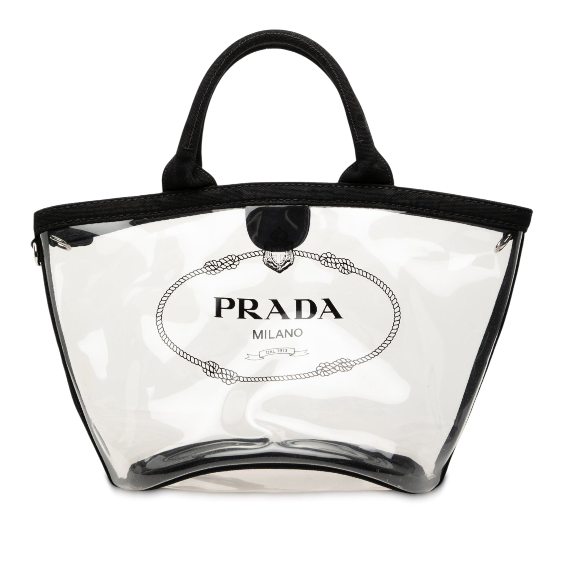 Prada PVC Canapa Logo Satchel