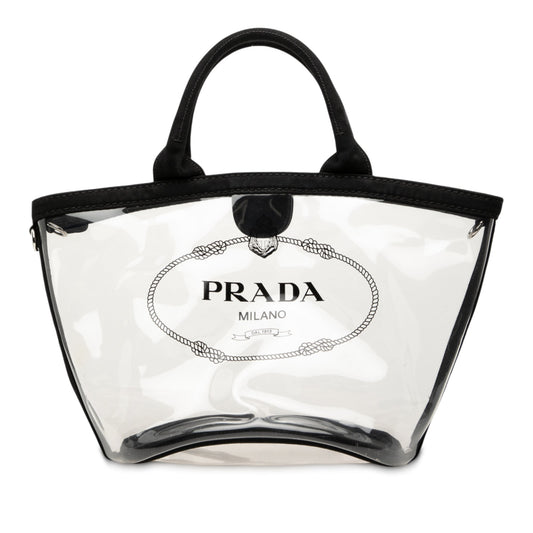Prada PVC Canapa Logo Satchel