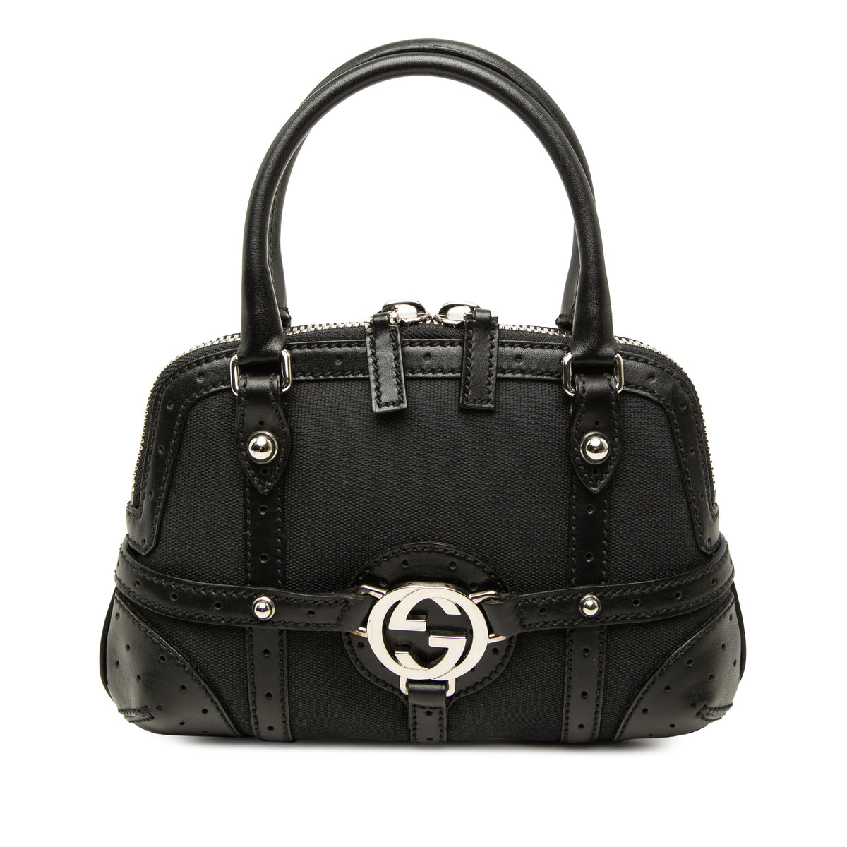 Gucci Canvas Reins Handbag