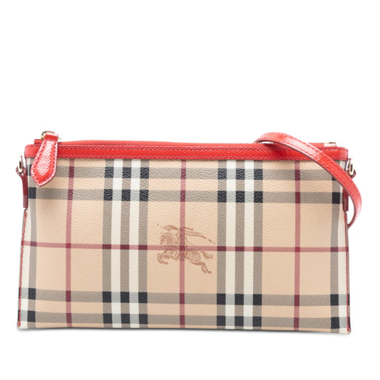 Burberry Haymarket Check Coated Canvas Peyton Crossbody
