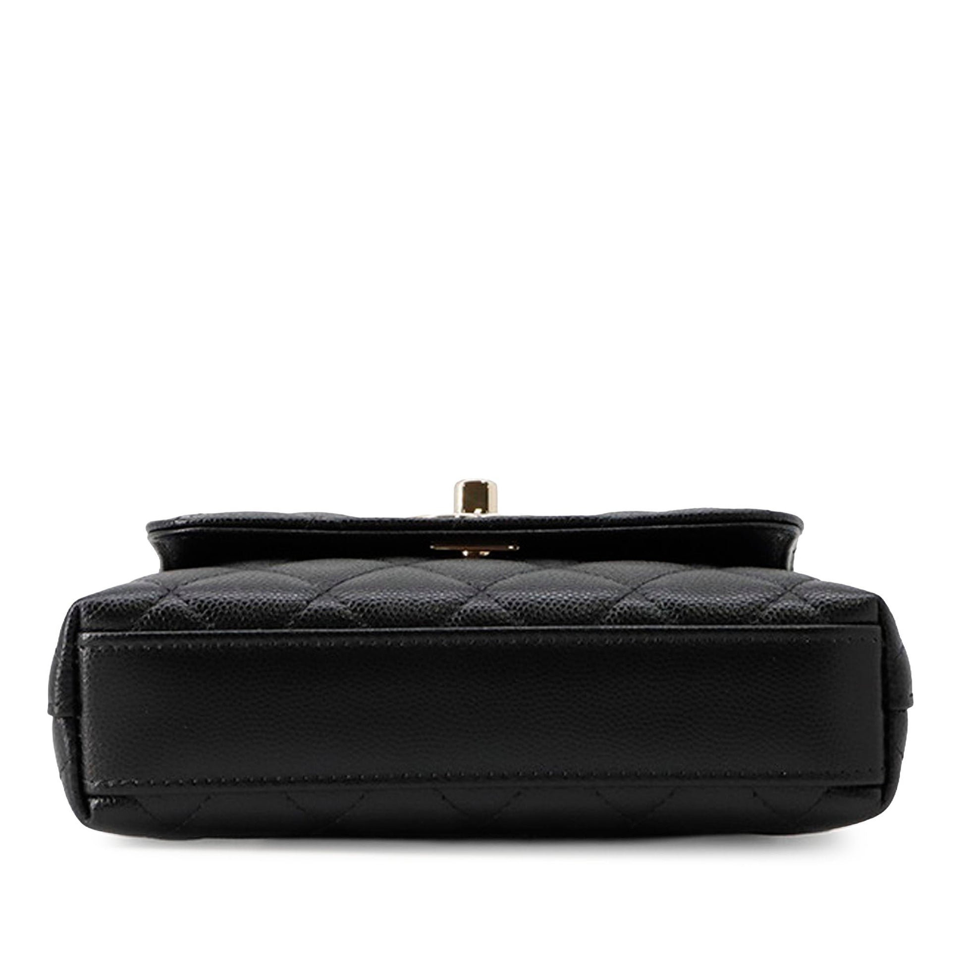 Chanel Extra Mini Quilted Caviar Coco Top Handle Bag