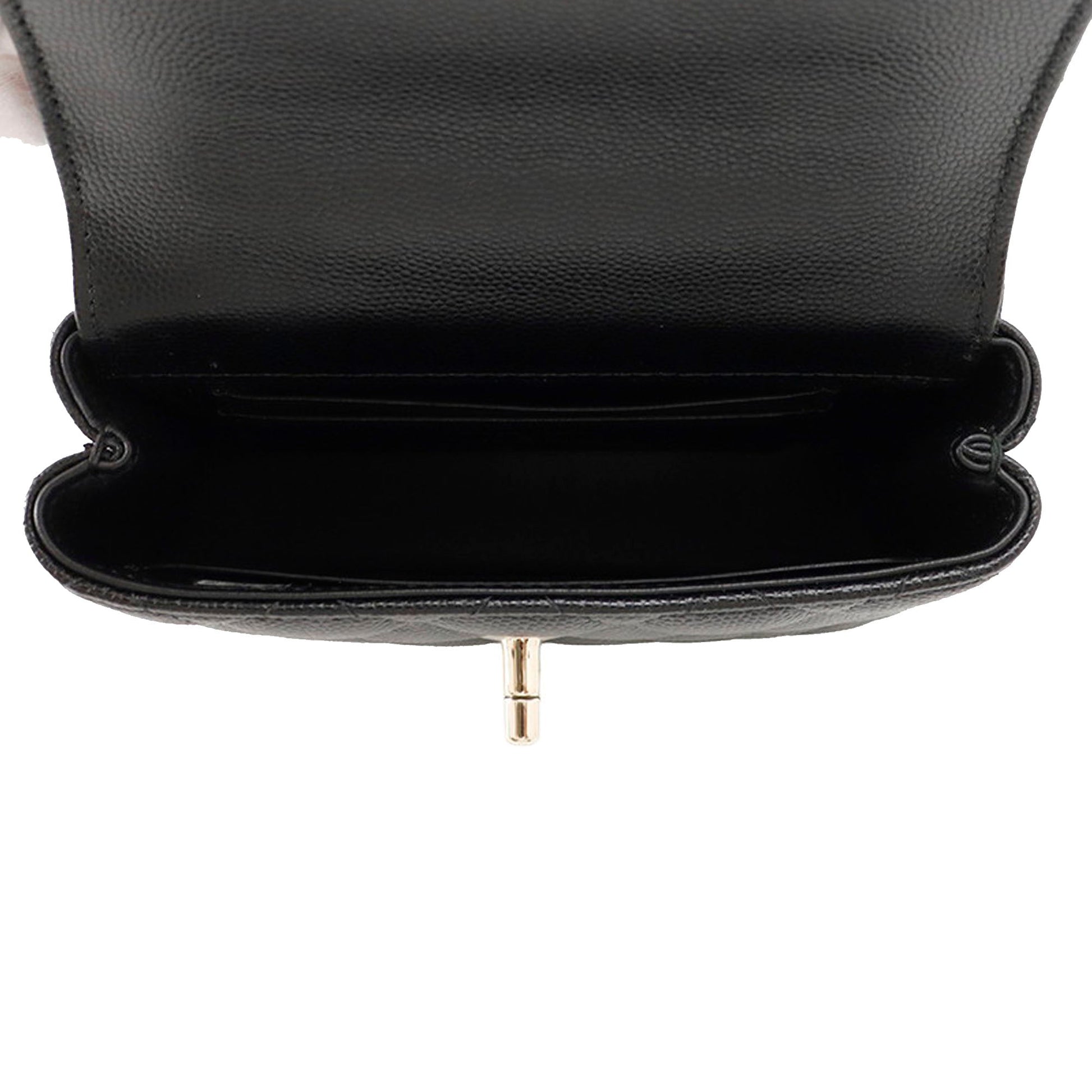 Chanel Extra Mini Quilted Caviar Coco Top Handle Bag