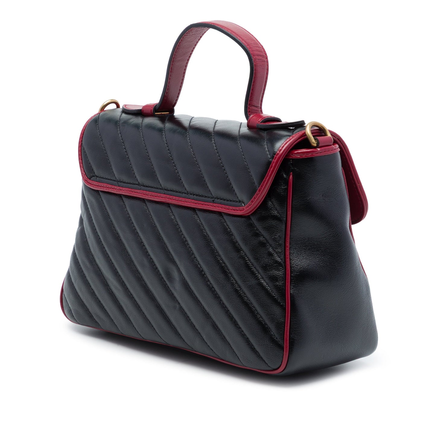 Gucci Small GG Marmont Matelasse Leather Torchon Top Handle Bag