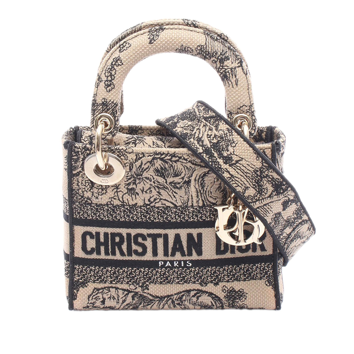 Dior Mini Embroidered Canvas Toile De Jouy Lady D Lite