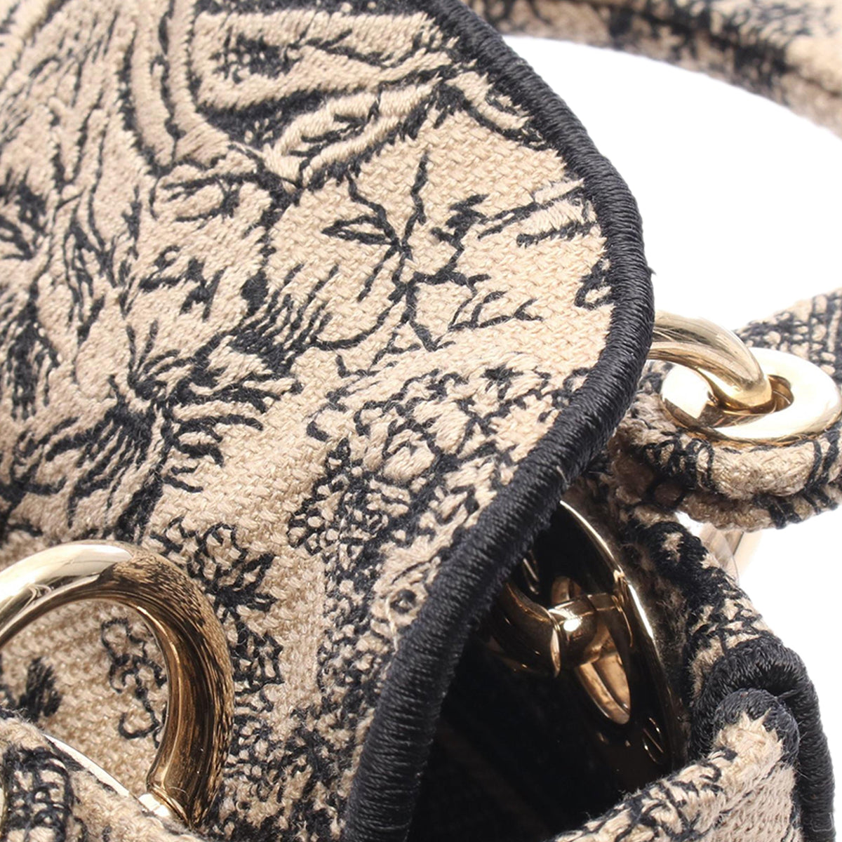 Dior Mini Embroidered Canvas Toile De Jouy Lady D Lite