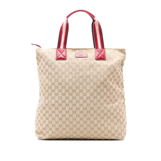 Gucci GG Canvas Web Vertical Tote