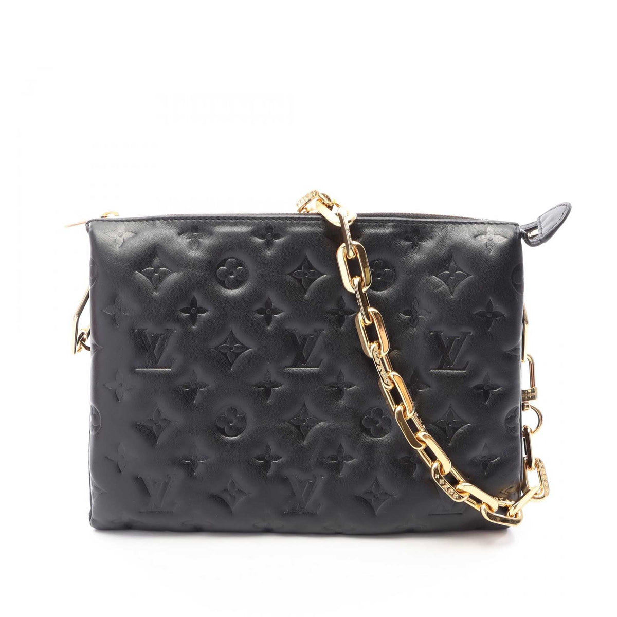 Louis Vuitton Monogram Embossed Puffy Lambskin Coussin PM