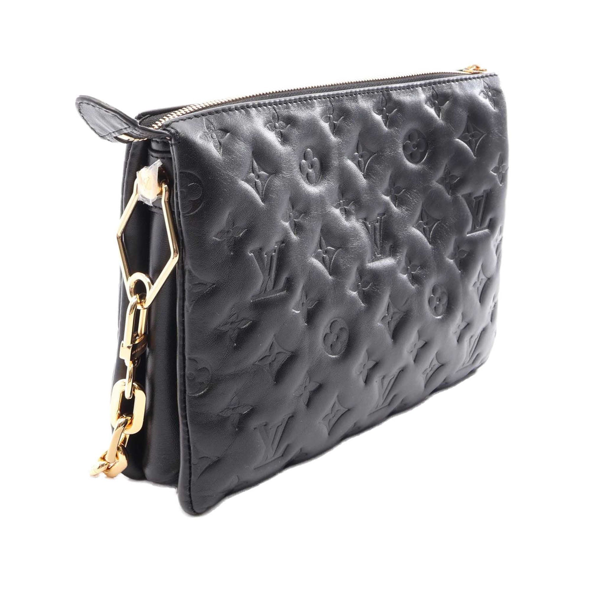 Louis Vuitton Monogram Embossed Puffy Lambskin Coussin PM