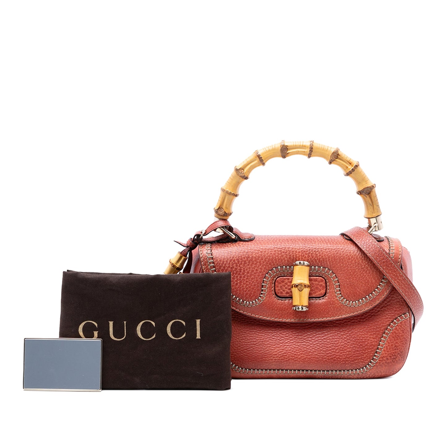 Gucci Medium Leather New Bamboo Satchel