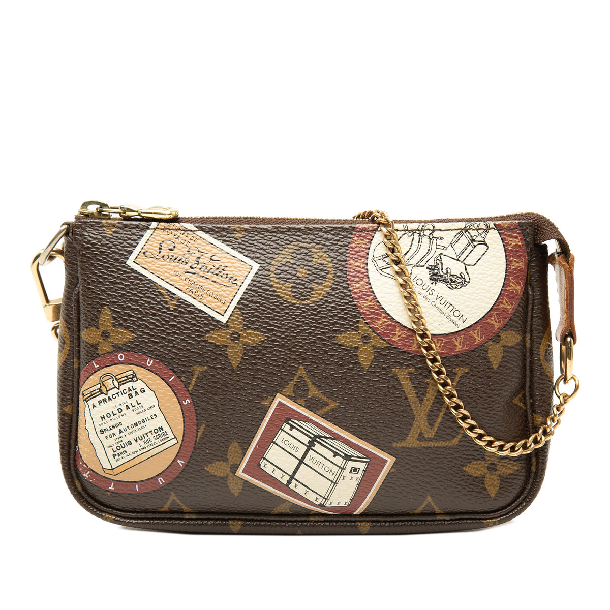 Louis Vuitton Monogram Trunks and Bags Patch Mini Pochette Accessoires