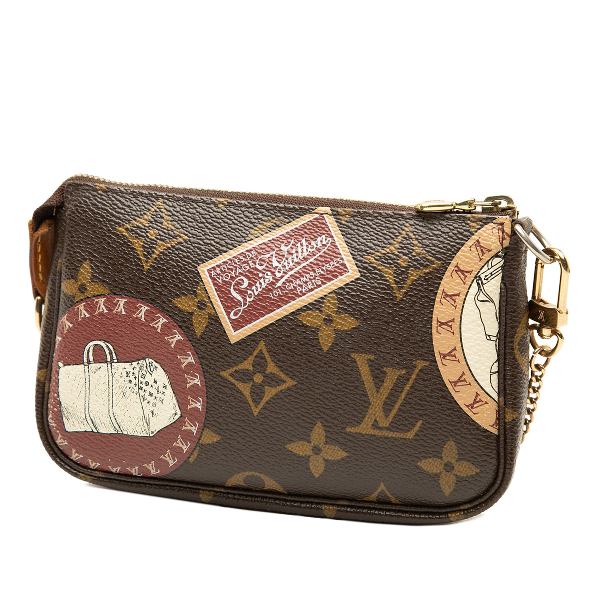 Louis Vuitton Monogram Trunks and Bags Patch Mini Pochette Accessoires