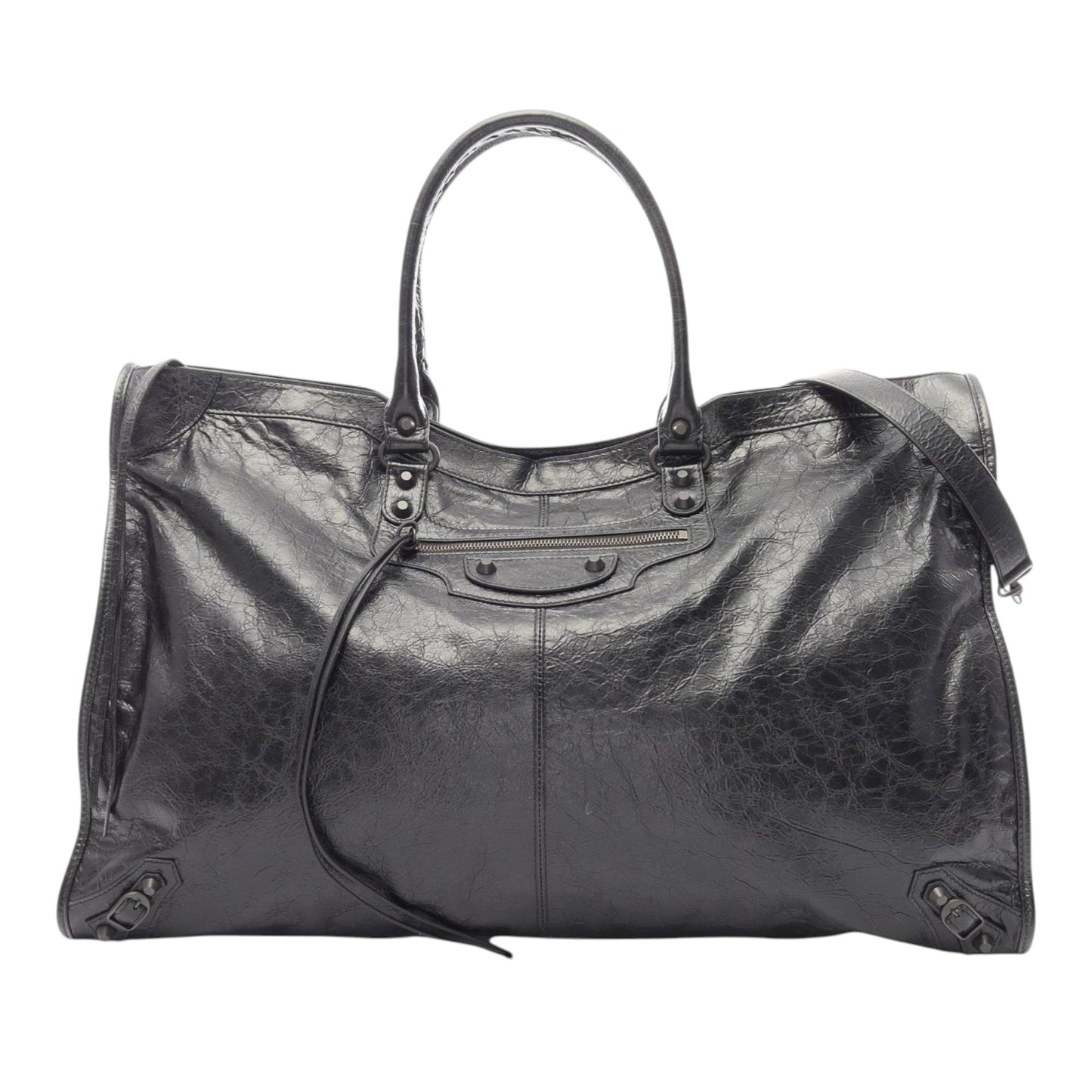 Balenciaga Lambskin Motocross Le City Travel Bag