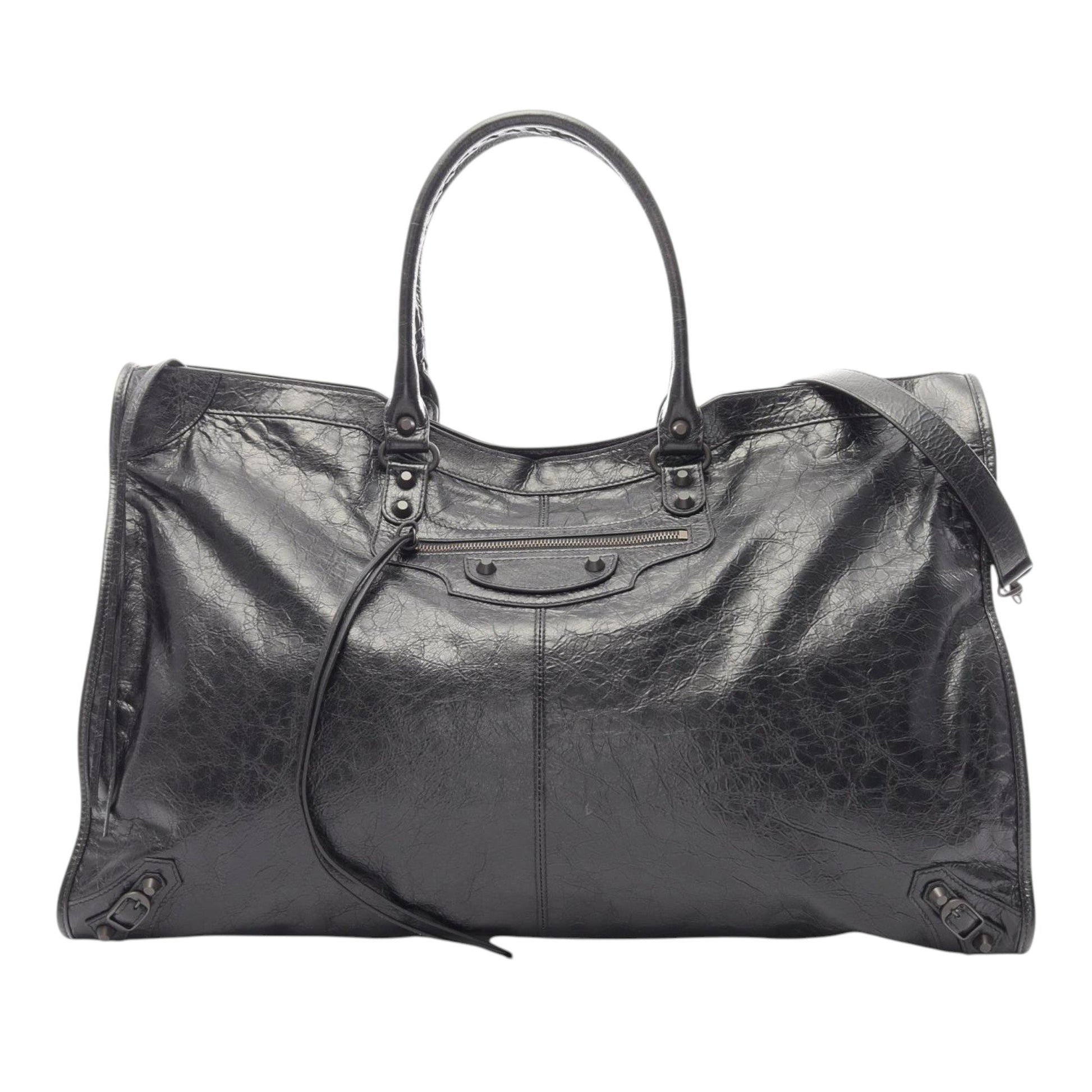 Balenciaga Lambskin Motocross Le City Travel Bag