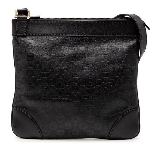 Gucci Embossed Leather Horsebit Crossbody