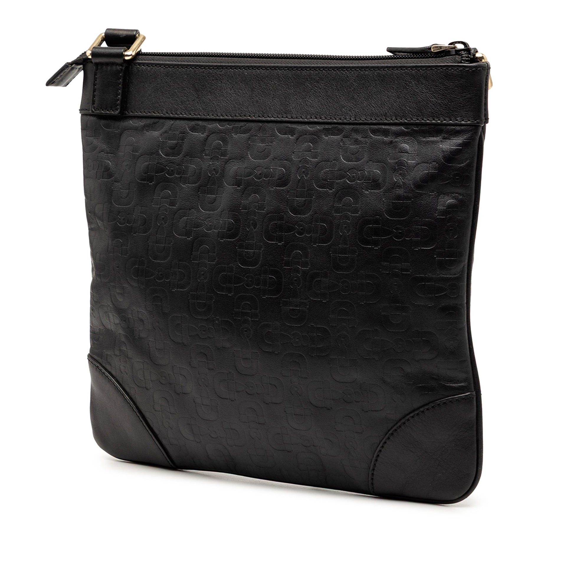 Gucci Embossed Leather Horsebit Crossbody