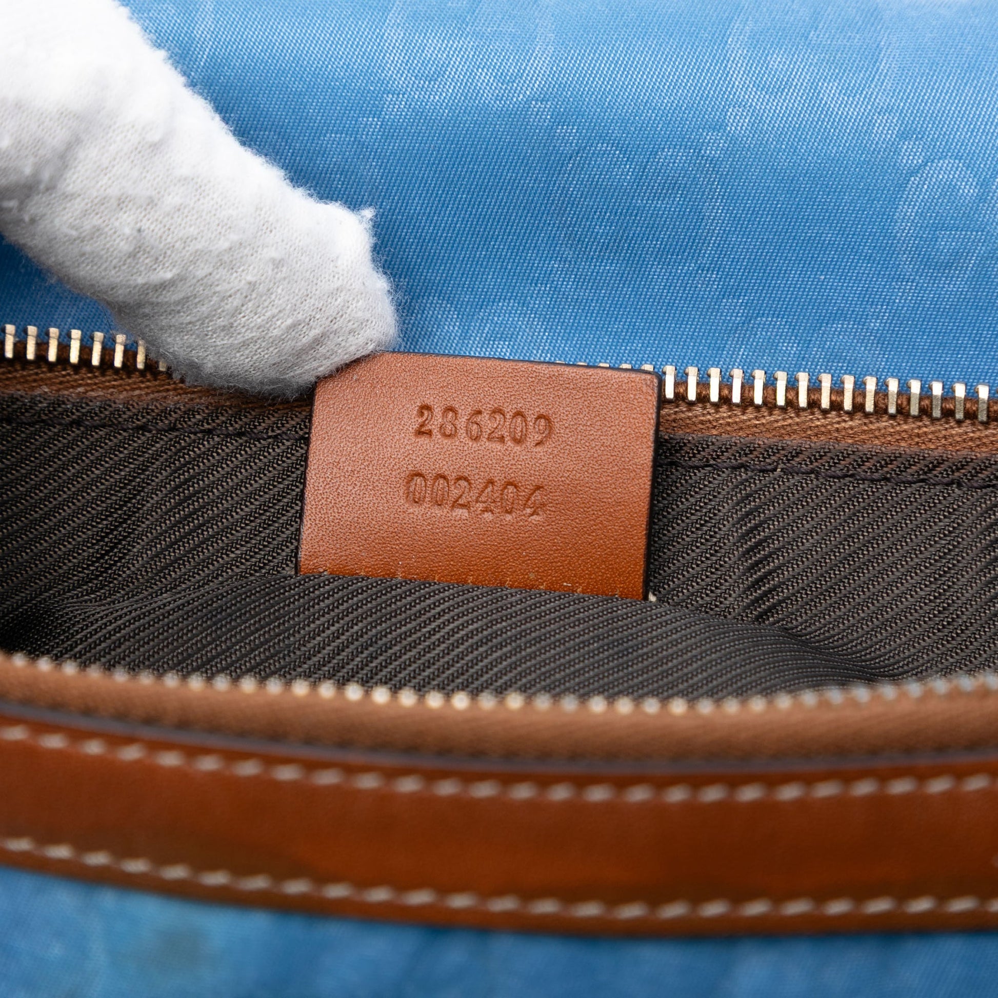 Gucci GG Nylon Top Zip Clutch