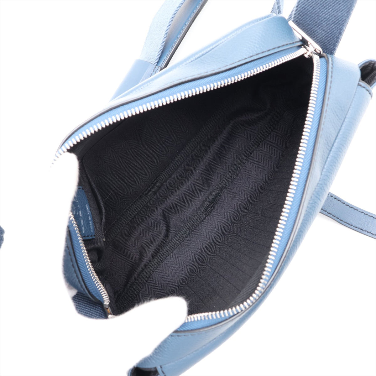 LOEWE Soft Grained Calfskin Military Messenger Bag XS — Blue