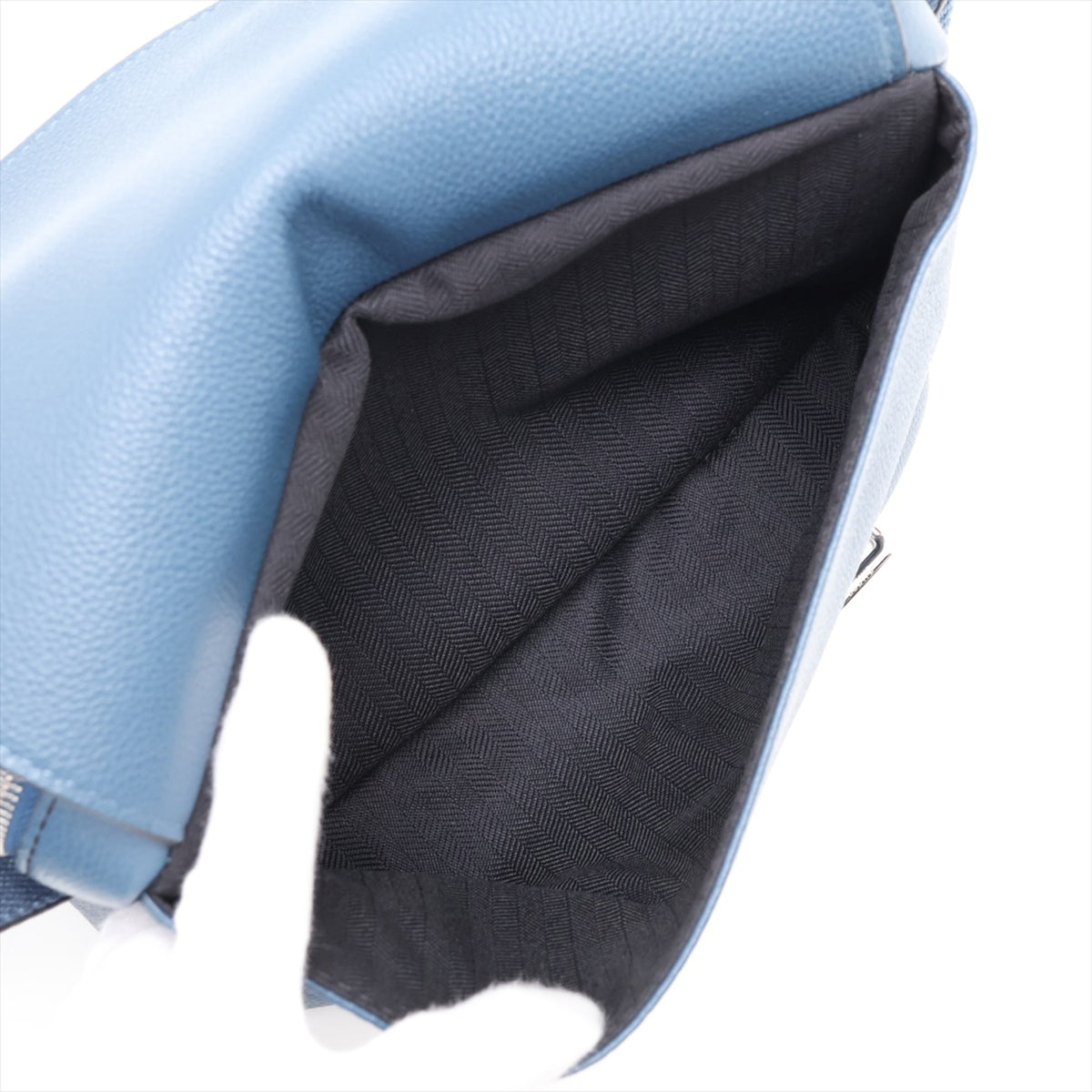LOEWE Soft Grained Calfskin Military Messenger Bag XS — Blue