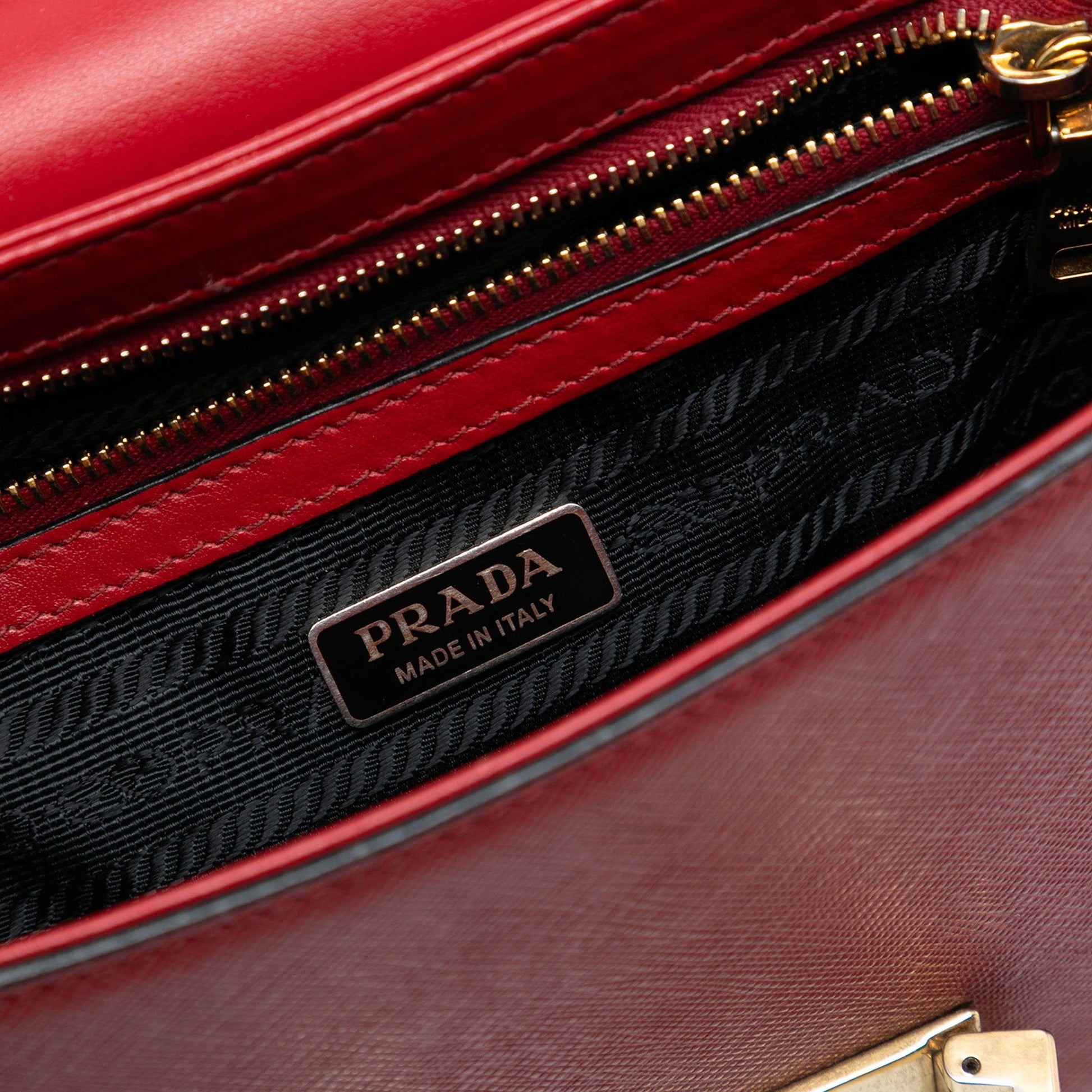 Prada Saffiano Lux Embleme Crossbody