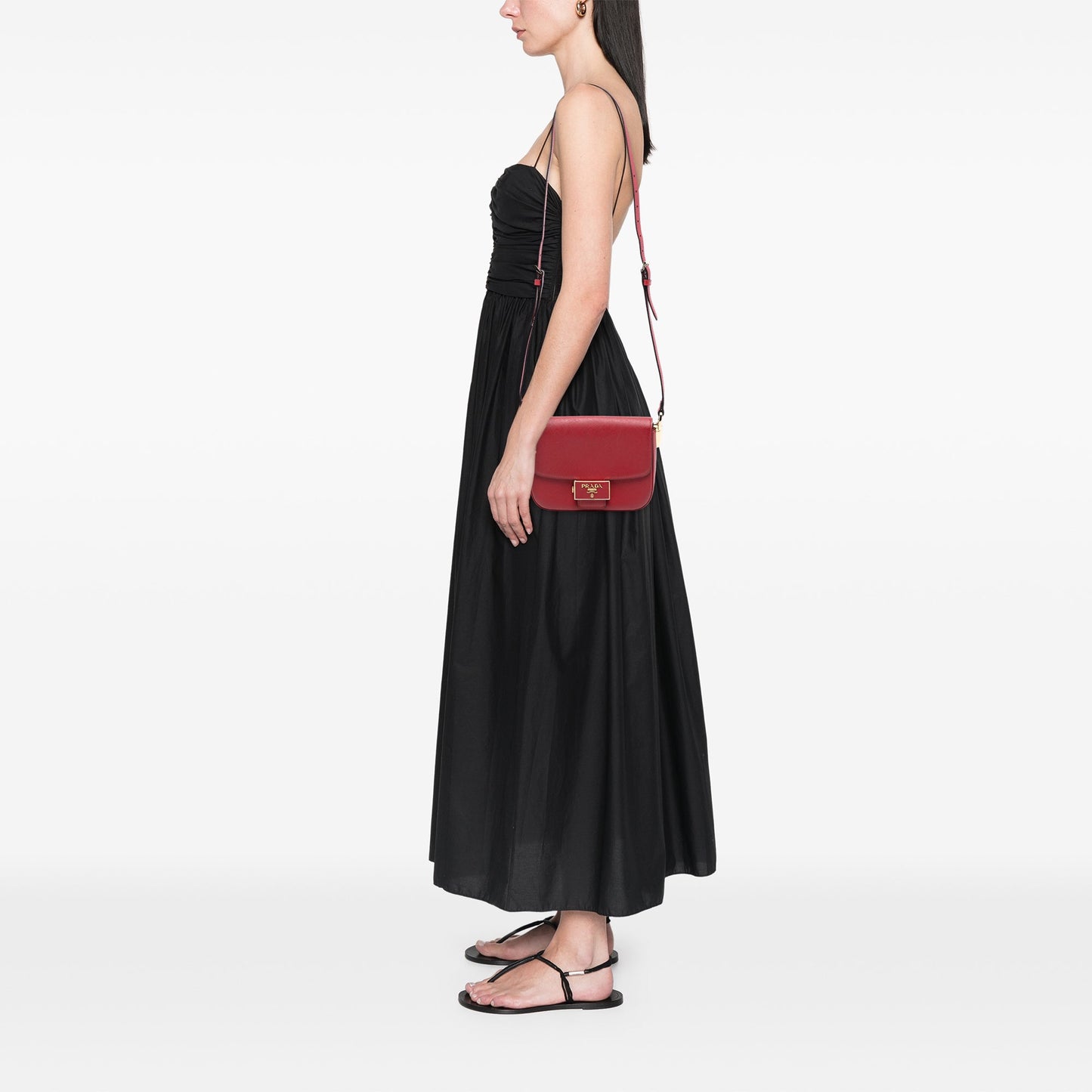 Prada Saffiano Lux Embleme Crossbody