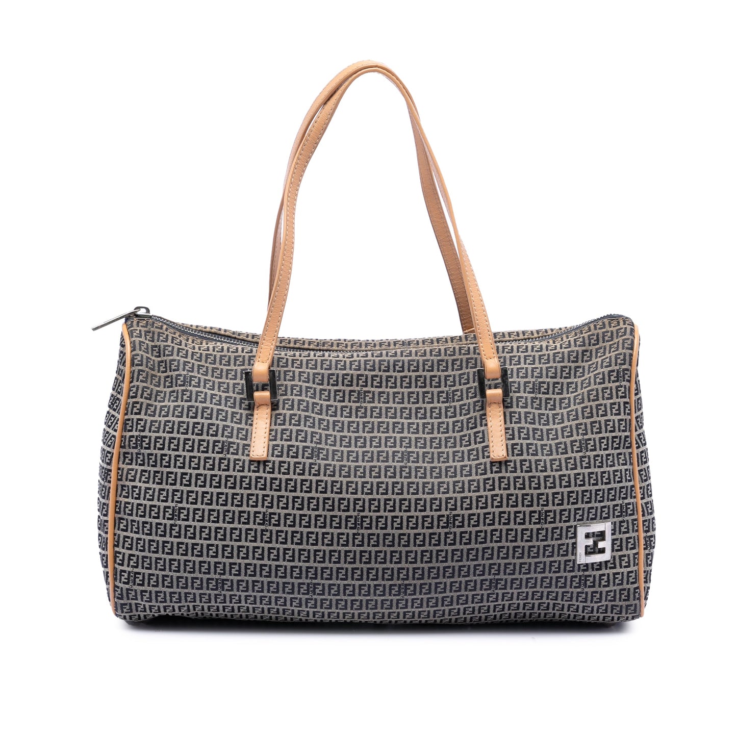 Fendi Micro Zucchino Canvas Bauletto Handbag