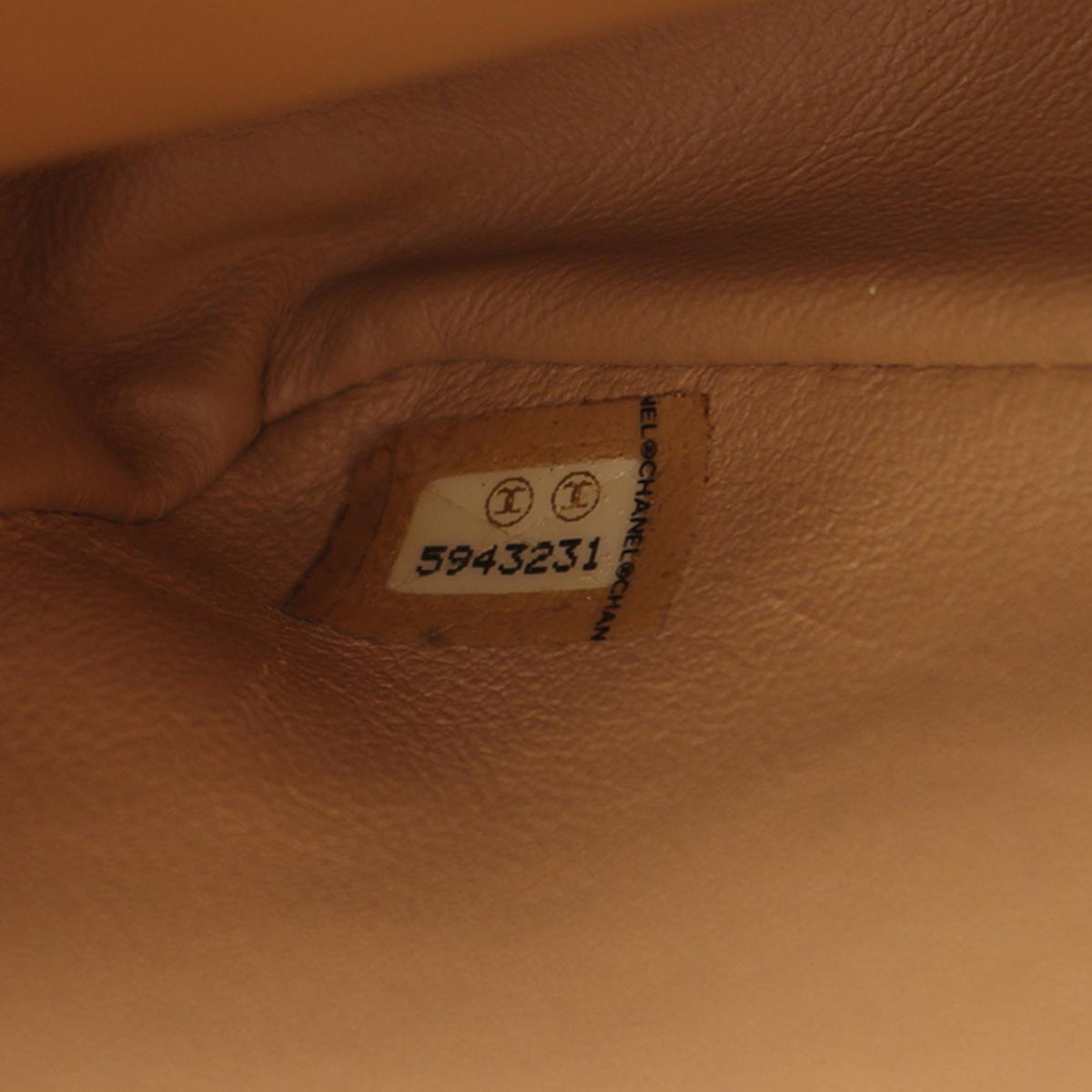Chanel Medium Classic Jersey Single Flap — Beige