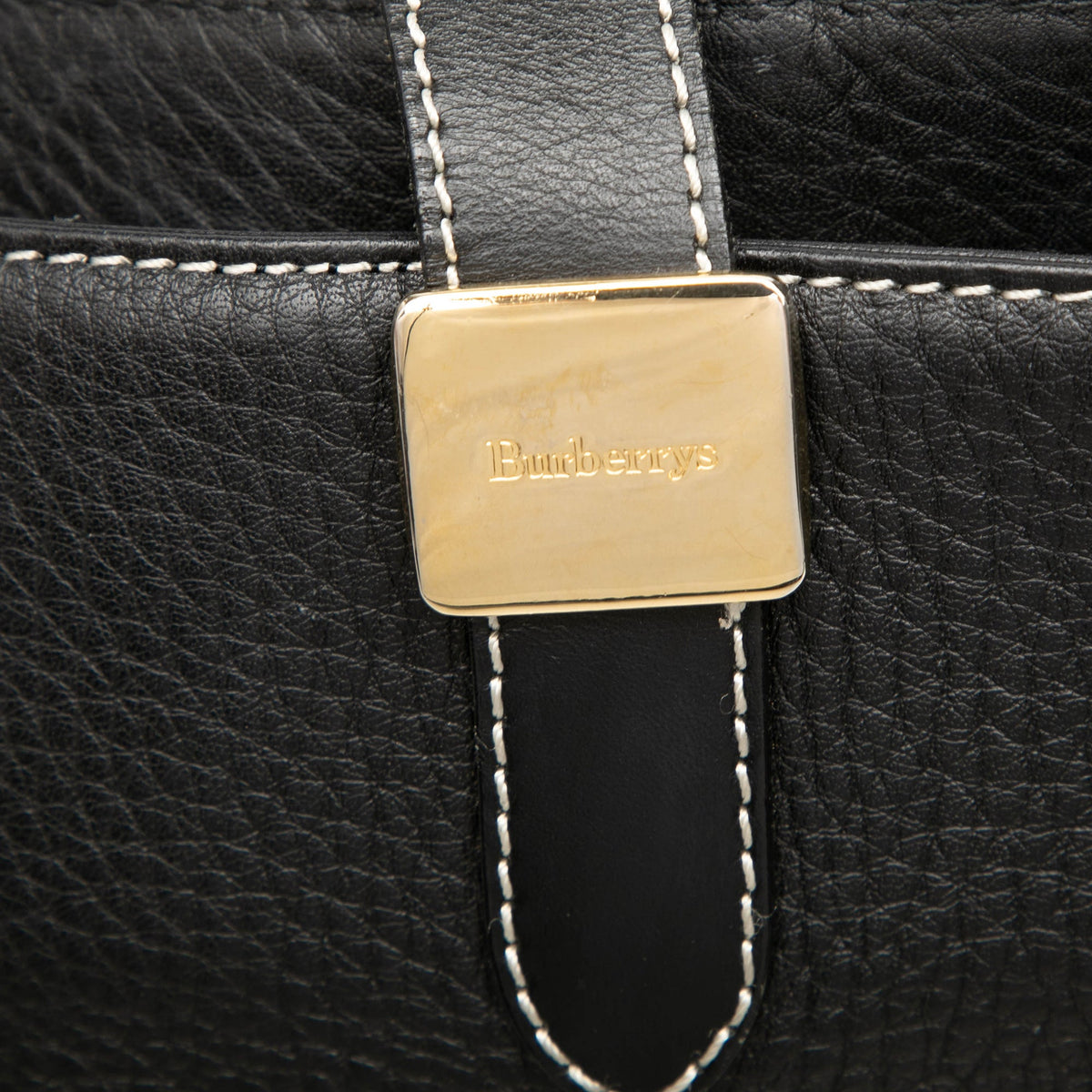 Burberry Leather Tote — Black
