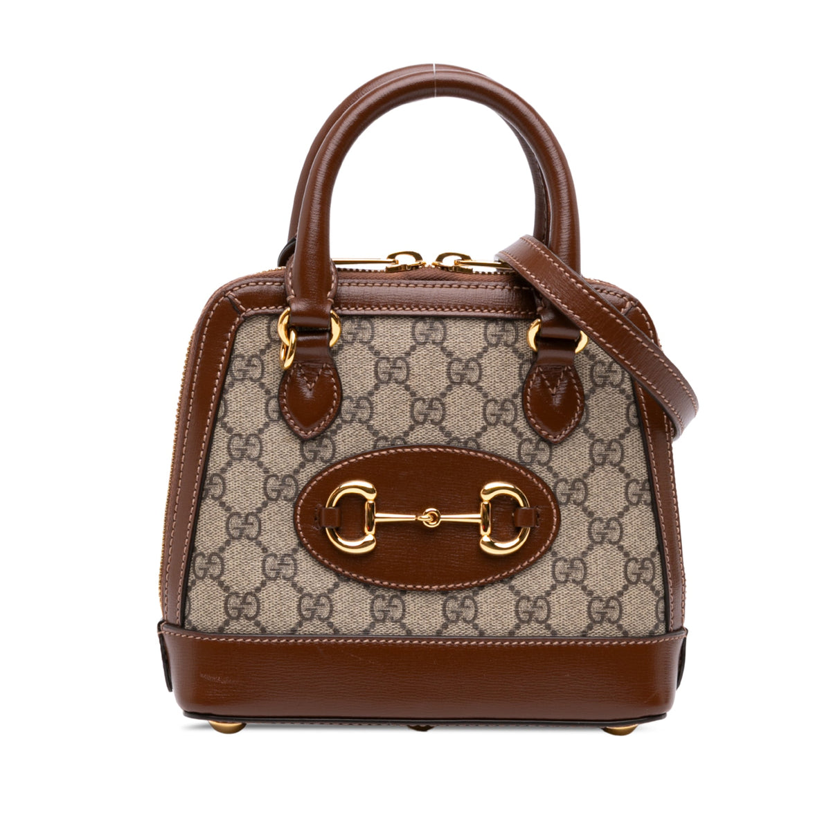 Gucci Mini GG Supreme Horsebit 1955 Top Handle Bag