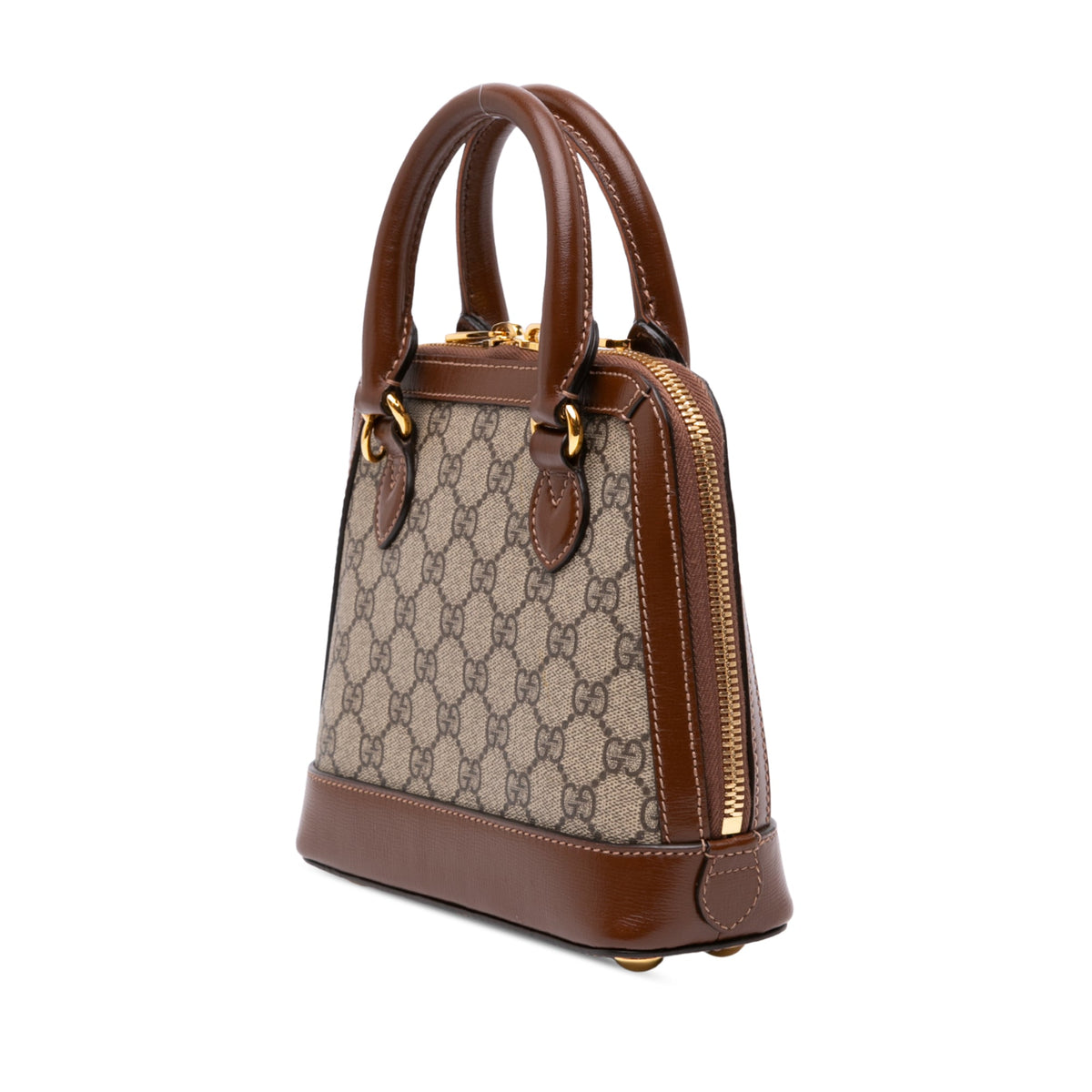 Gucci Mini GG Supreme Horsebit 1955 Top Handle Bag