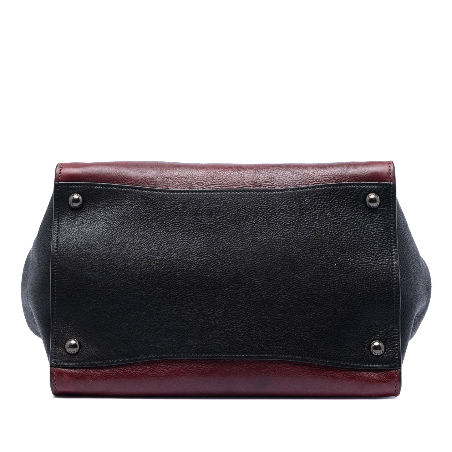 Prada Bicolor Glace Calf Twin Pocket Double Handle Satchel