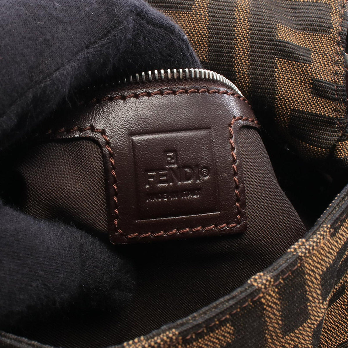 Fendi Zucca Canvas Mamma Forever — Brown